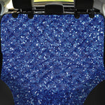 Blue (NOT Real) Glitter Print Pet Car Back Seat Cover