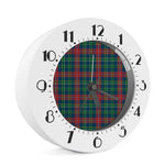 Blue Green And Red Scottish Plaid Print Alarm Clock