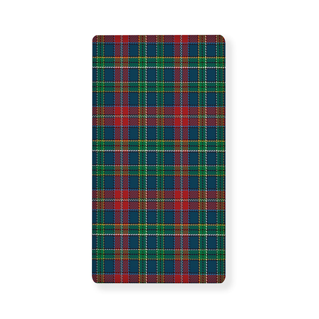 Blue Green And Red Scottish Plaid Print Baby Crib Sheet