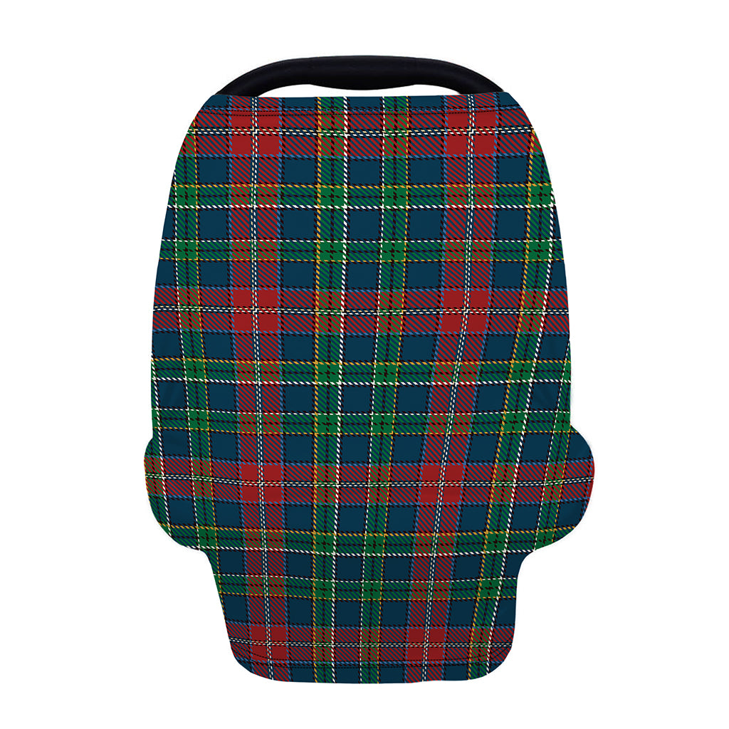 Blue Green And Red Scottish Plaid Print Baby Seat Cover