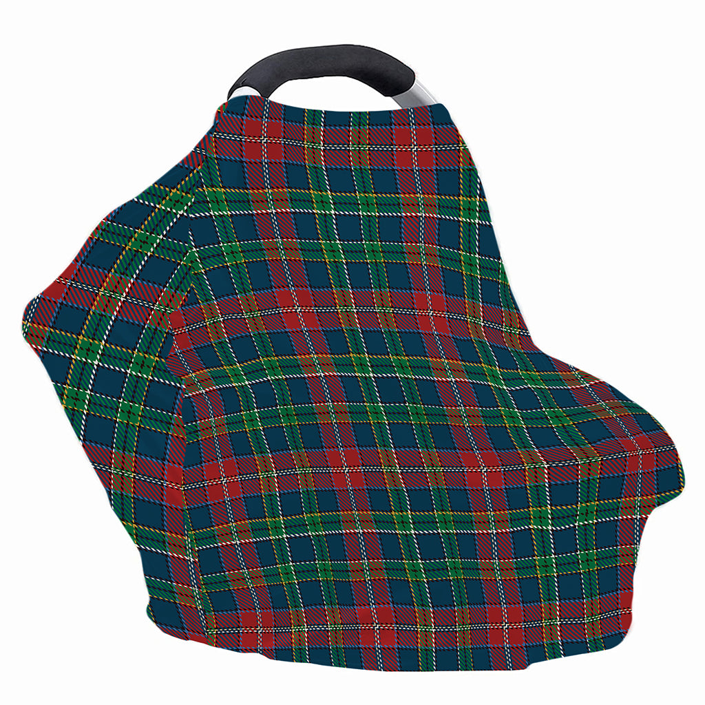 Blue Green And Red Scottish Plaid Print Baby Seat Cover