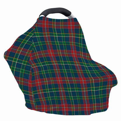 Blue Green And Red Scottish Plaid Print Baby Seat Cover
