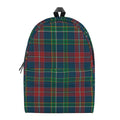 Blue Green And Red Scottish Plaid Print School Backpack