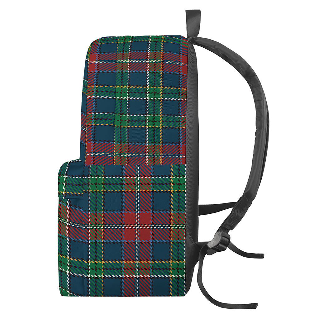 Blue Green And Red Scottish Plaid Print Backpack