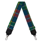 Blue Green And Red Scottish Plaid Print Bag Strap