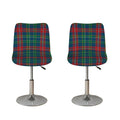 Blue Green And Red Scottish Plaid Print Bar Stool Covers