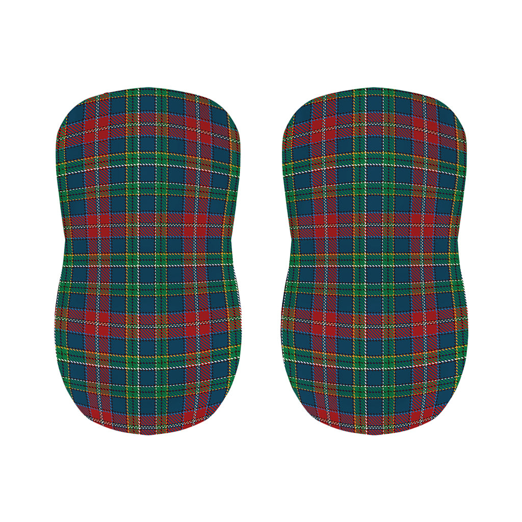 Blue Green And Red Scottish Plaid Print Bar Stool Covers