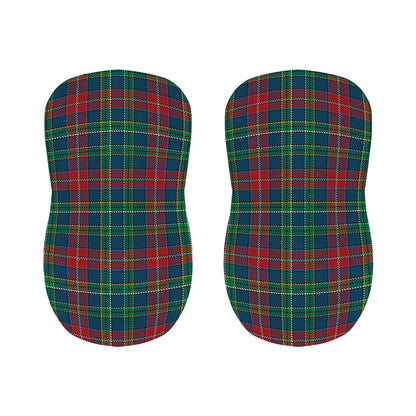Blue Green And Red Scottish Plaid Print Bar Stool Covers