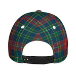 Blue Green And Red Scottish Plaid Print Baseball Cap