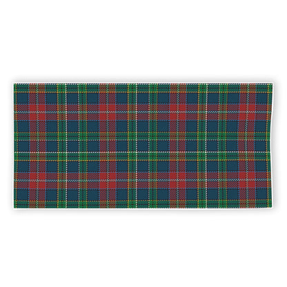 Blue Green And Red Scottish Plaid Print Beach Towel