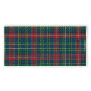 Blue Green And Red Scottish Plaid Print Beach Towel