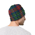 Blue Green And Red Scottish Plaid Print Beanie