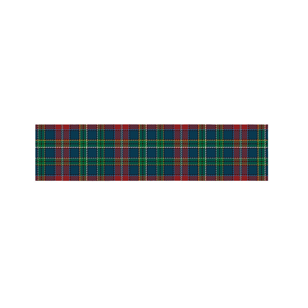 Blue Green And Red Scottish Plaid Print Bed Runner