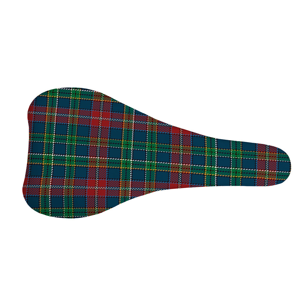 Blue Green And Red Scottish Plaid Print Bicycle Seat Cover