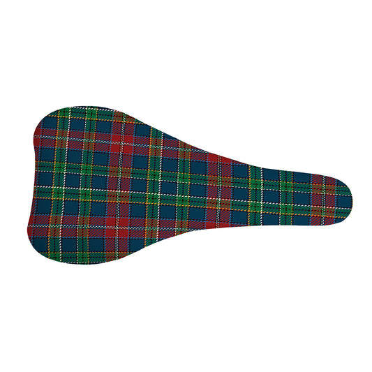 Blue Green And Red Scottish Plaid Print Bicycle Seat Cover