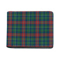 Blue Green And Red Scottish Plaid Print Bifold Wallet