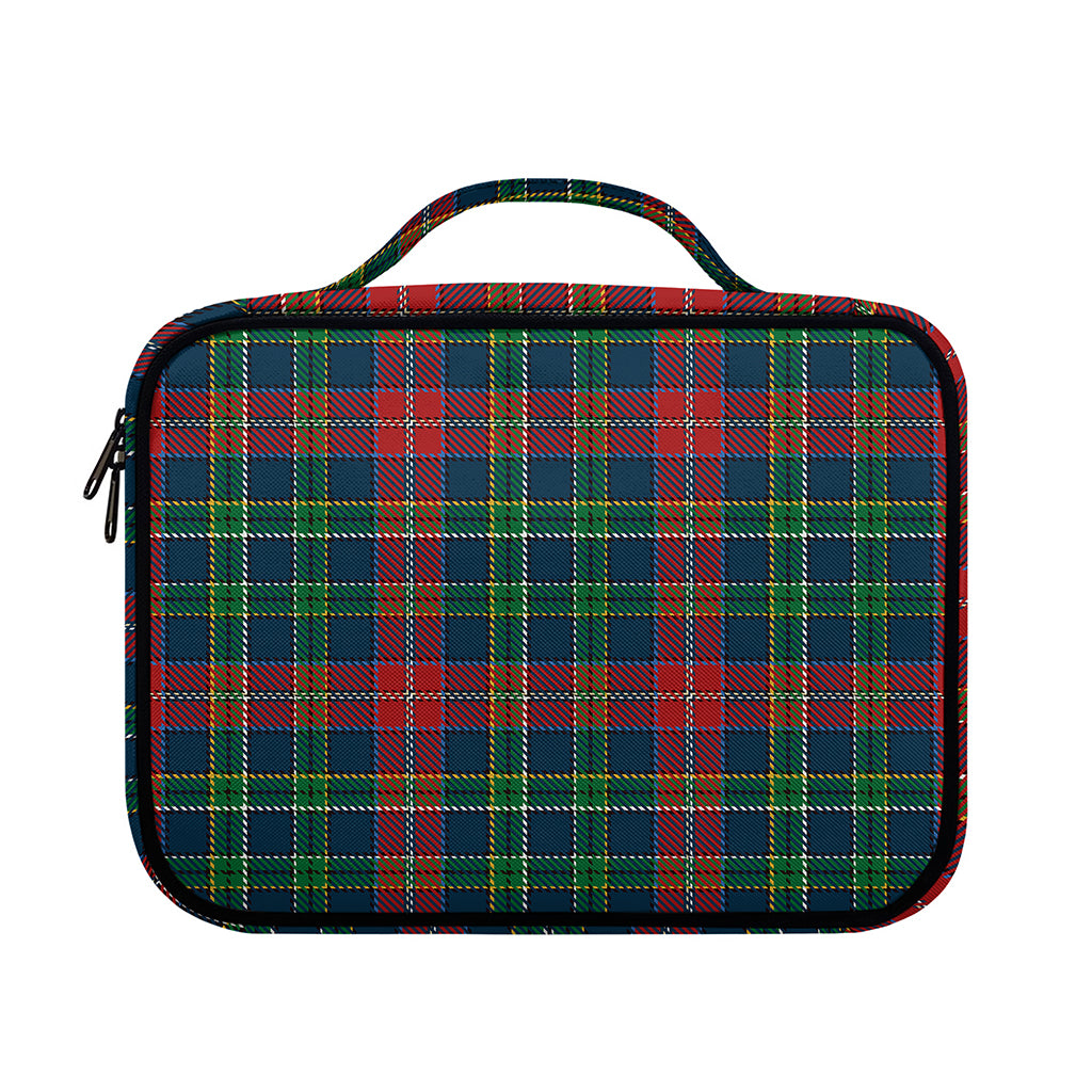Blue Green And Red Scottish Plaid Print Briefcase Bible Bag