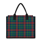 Blue Green And Red Scottish Plaid Print Canvas Tote Bag