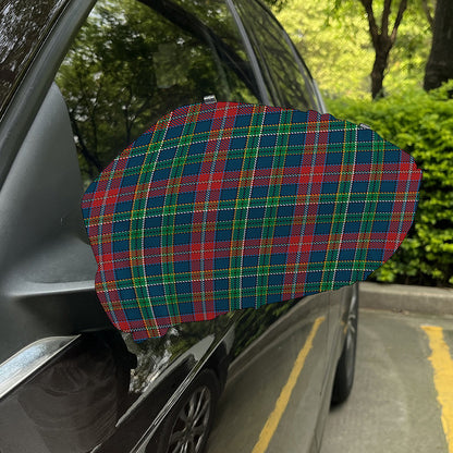 Blue Green And Red Scottish Plaid Print Car Side Mirror Covers