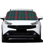 Blue Green And Red Scottish Plaid Print Car Windshield Snow Cover