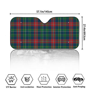 Blue Green And Red Scottish Plaid Print Car Windshield Sun Shade