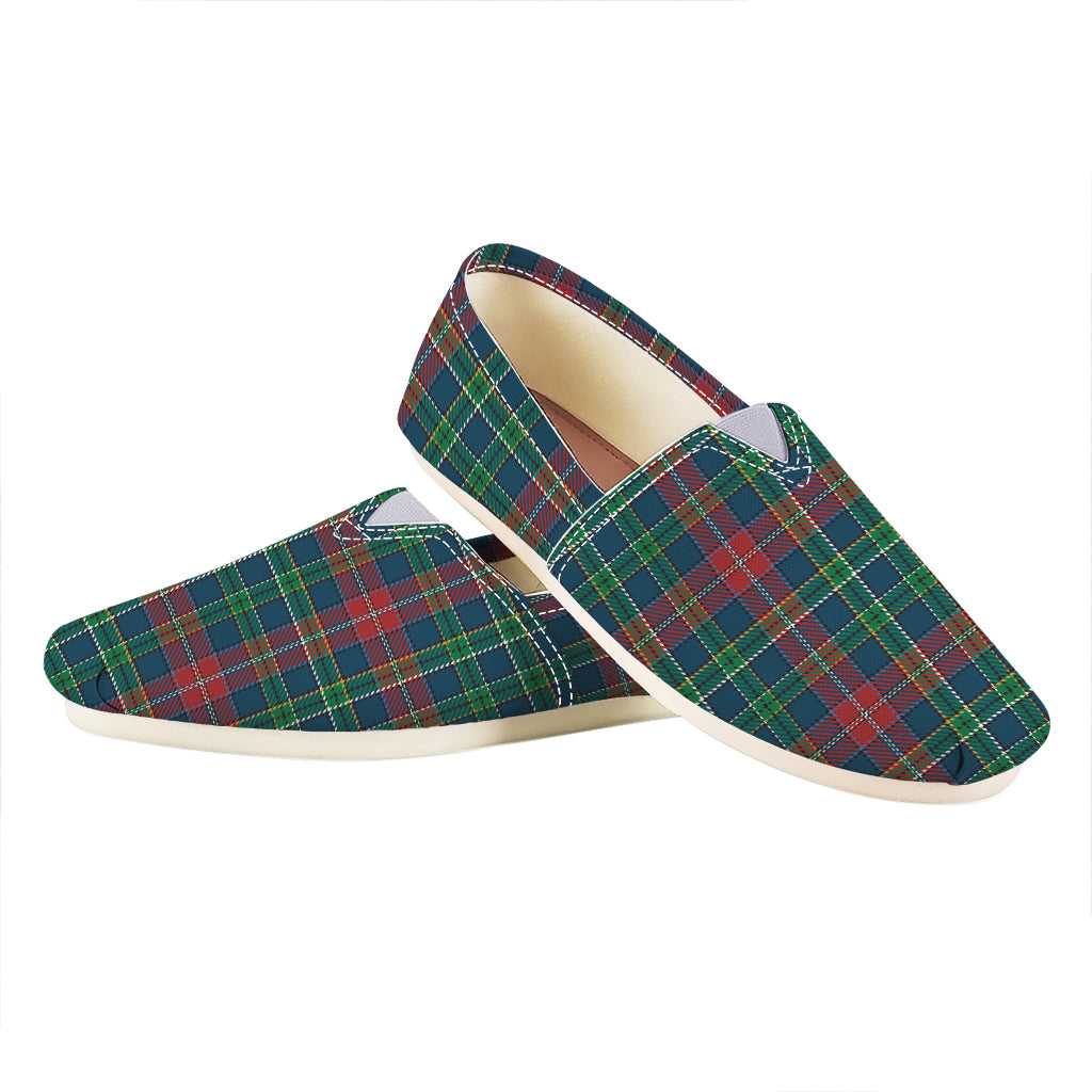 Blue Green And Red Scottish Plaid Print Casual Shoes