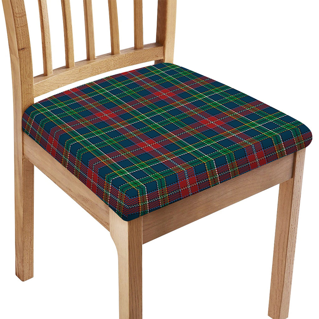 Blue Green And Red Scottish Plaid Print Chair Cushion Cover