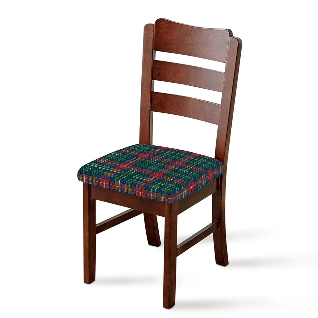 Blue Green And Red Scottish Plaid Print Chair Cushion Cover