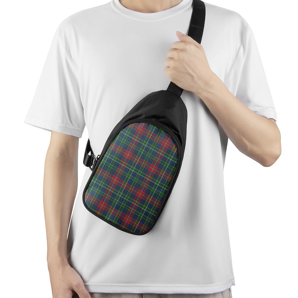 Blue Green And Red Scottish Plaid Print Chest Bag