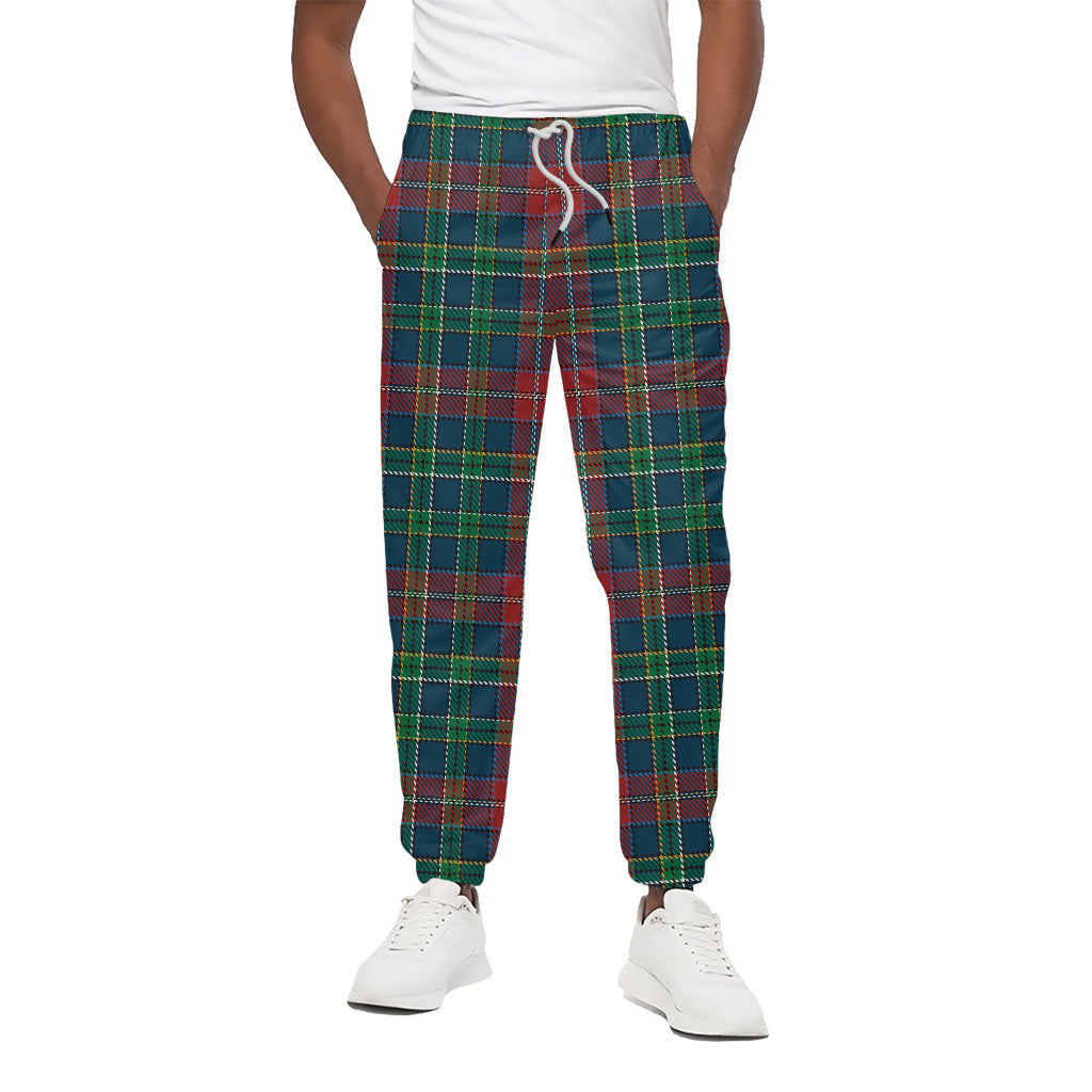Blue Green And Red Scottish Plaid Print Cotton Pants