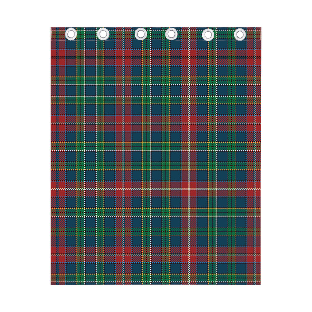 Blue Green And Red Scottish Plaid Print Curtain