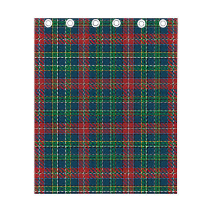 Blue Green And Red Scottish Plaid Print Curtain