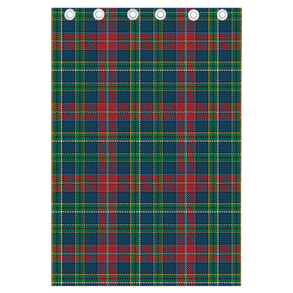 Blue Green And Red Scottish Plaid Print Curtain