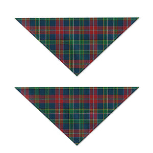 Blue Green And Red Scottish Plaid Print Dog Bandana