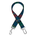 Blue Green And Red Scottish Plaid Print Dog Seat Belt
