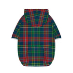 Blue Green And Red Scottish Plaid Print Dog Zip Up Hoodie