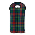 Blue Green And Red Scottish Plaid Print Double Neoprene Wine Tote