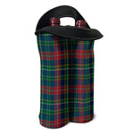 Blue Green And Red Scottish Plaid Print Double Neoprene Wine Tote