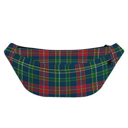 Blue Green And Red Scottish Plaid Print Fanny Pack