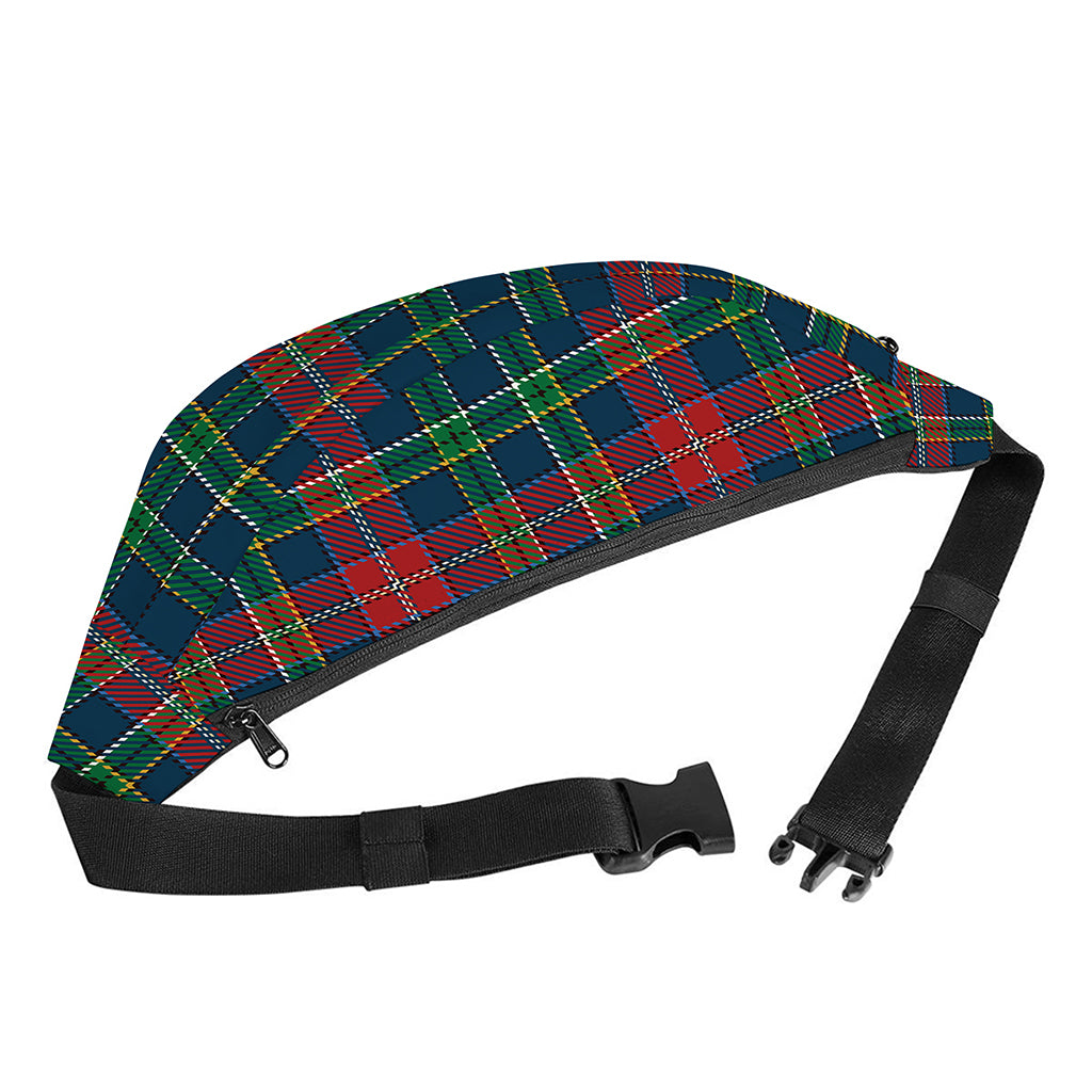 Blue Green And Red Scottish Plaid Print Fanny Pack