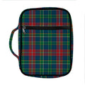 Blue Green And Red Scottish Plaid Print Front Pocket Bible Bag