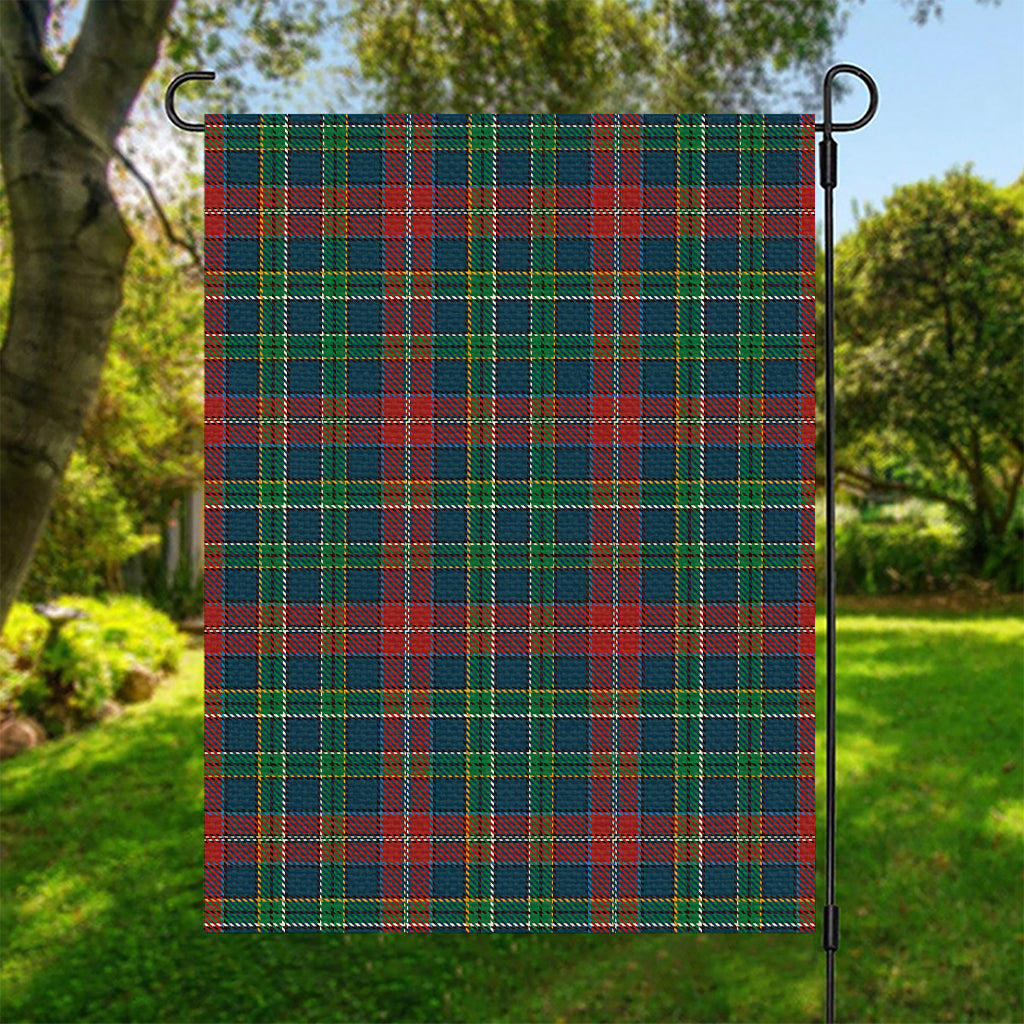 Blue Green And Red Scottish Plaid Print Garden Flag