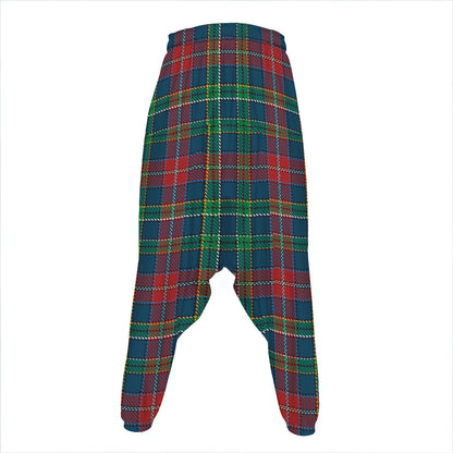 Blue Green And Red Scottish Plaid Print Hammer Pants