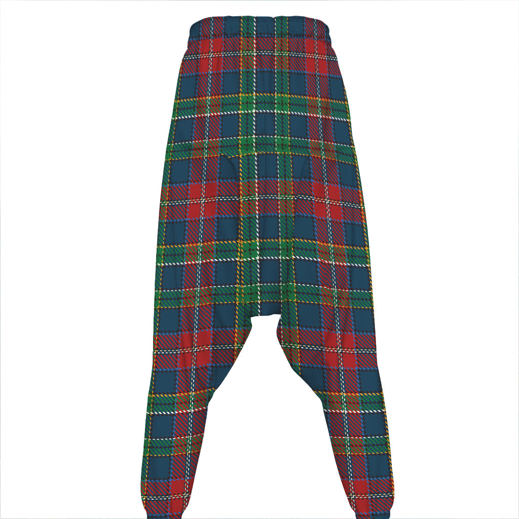 Blue Green And Red Scottish Plaid Print Hammer Pants