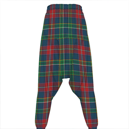 Blue Green And Red Scottish Plaid Print Hammer Pants