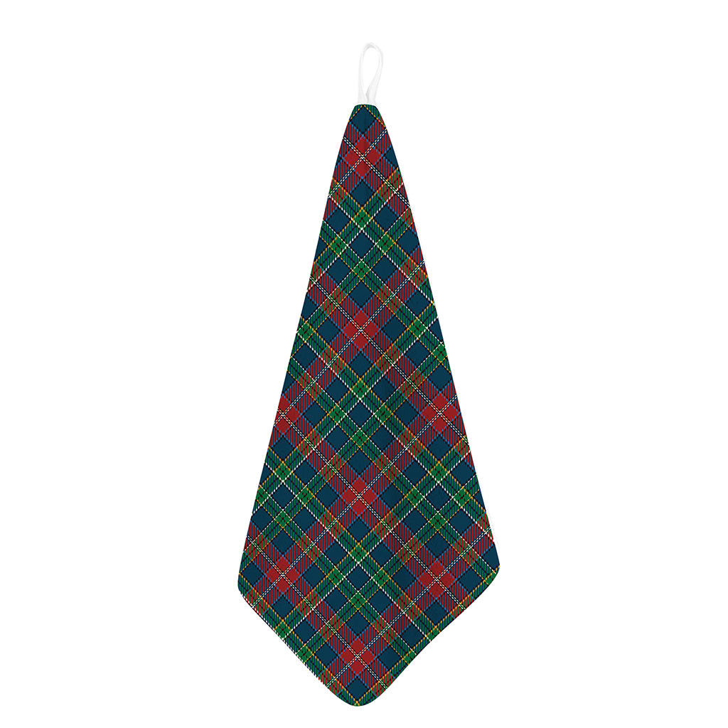 Blue Green And Red Scottish Plaid Print Hand Towel