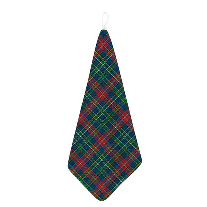 Blue Green And Red Scottish Plaid Print Hand Towel