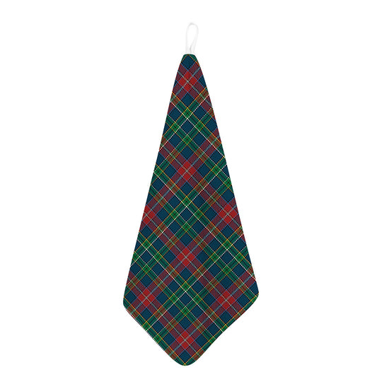Blue Green And Red Scottish Plaid Print Hand Towel