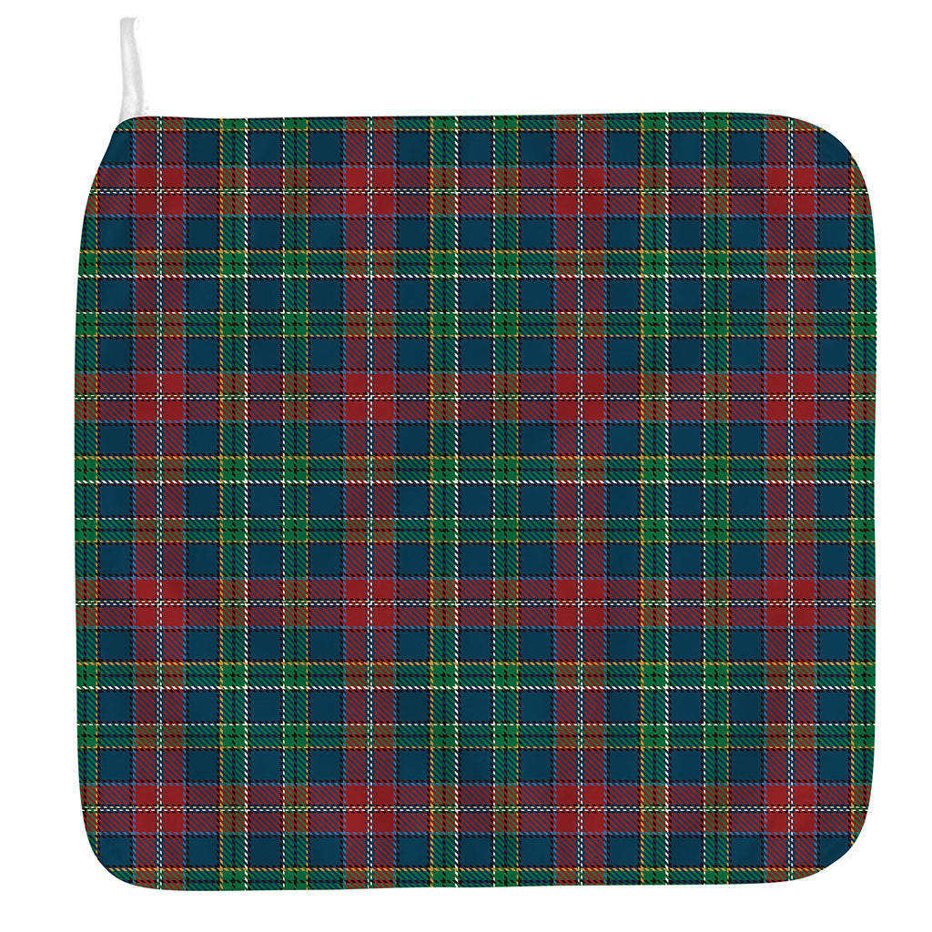 Blue Green And Red Scottish Plaid Print Hand Towel