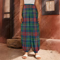 Blue Green And Red Scottish Plaid Print Harem Pants